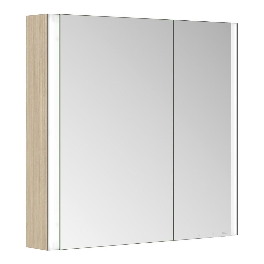 Keuco Armoire miroir 2 portes Somaris 80x71x12,7cm, H I P, WV, Hz, asym.
