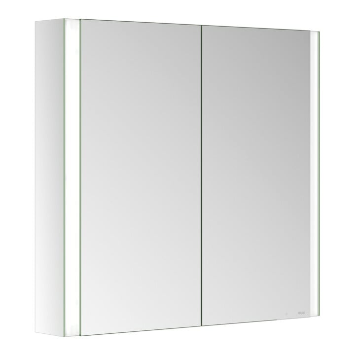Keuco Armoire miroir 2 portes Somaris 80x71x12,7cm, miroir, pose murale