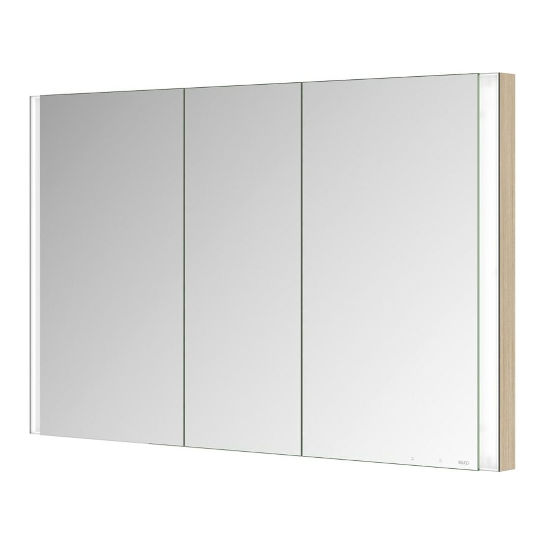 Keuco Armoire miroir 3 portes Somaris 120x71x11,5 cm, BL, H, décor œuf