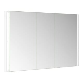 Keuco Armoire miroir 3 portes Somaris 120x71x11,5 cm, encastré mural, blanc mat