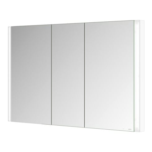Keuco Armoire miroir 3 portes Somaris 120x71x11,5 cm, encastré mural, blanc mat