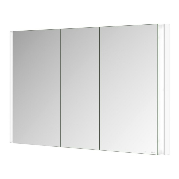 Keuco Armoire miroir 3 portes Somaris 120x71x11,5 cm, encastré mural, blanc mat