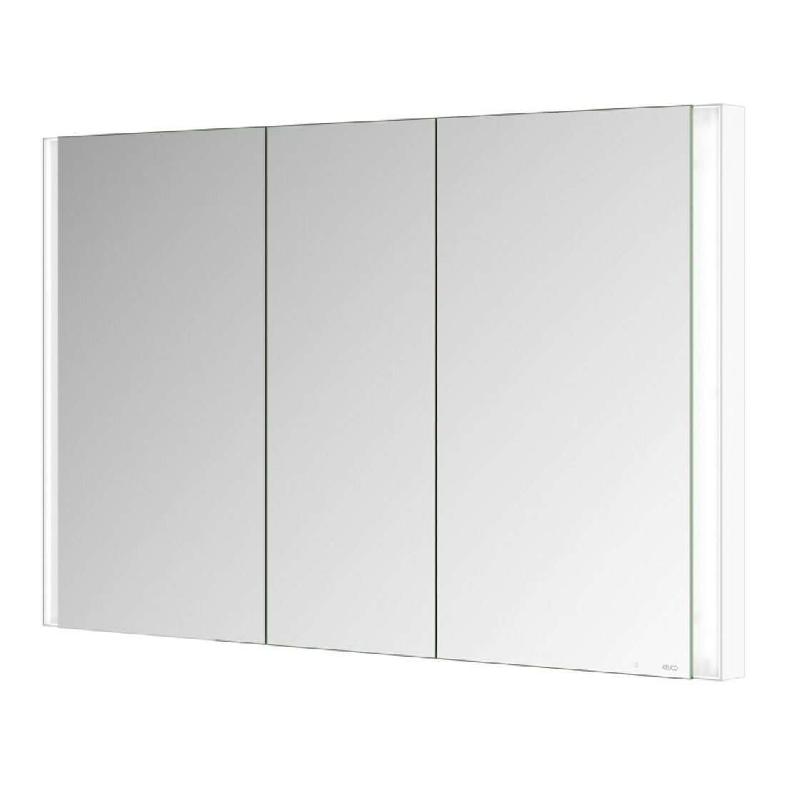 Keuco Armoire miroir 3 portes Somaris 120x71x11,5 cm, encastré mural, blanc mat