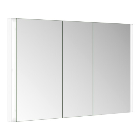 Keuco Armoire miroir 3 portes Somaris 120x71x11,5 cm, encastré mural, blanc mat