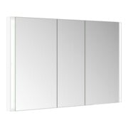 Keuco Armoire miroir 3 portes Somaris 120x71x11,5 cm, encastré mural, blanc mat-4
