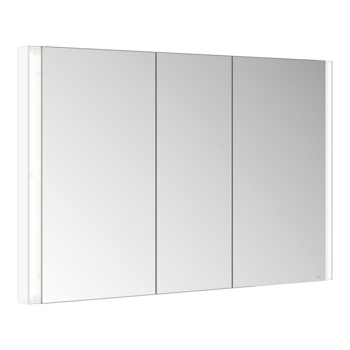 Keuco Armoire miroir 3 portes Somaris 120x71x11,5 cm, encastré mural, blanc mat