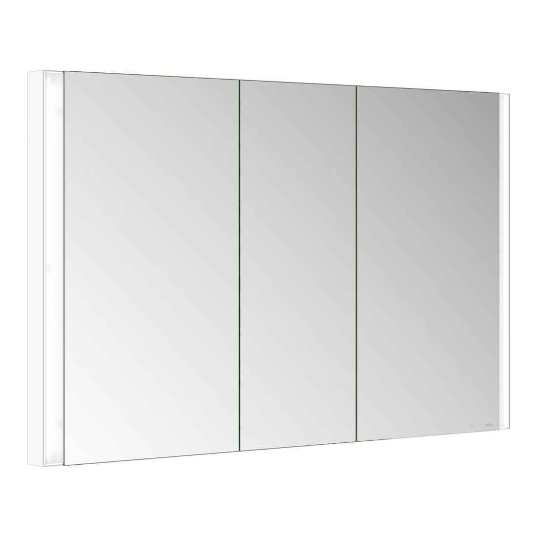 Keuco Armoire miroir 3 portes Somaris 120x71x11,5 cm, encastré mural, blanc mat