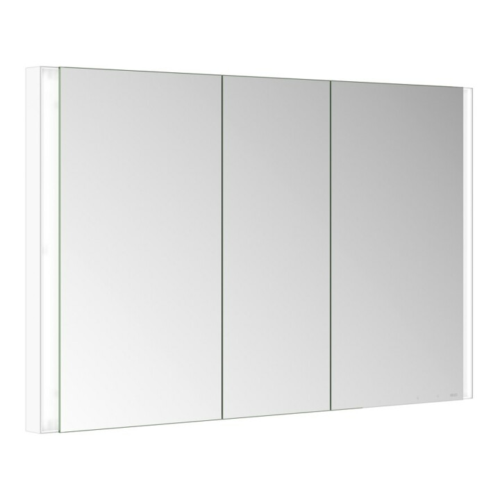 Keuco Armoire miroir 3 portes Somaris 120x71x11,5cm, BL, miroir chauffant, blanc mat