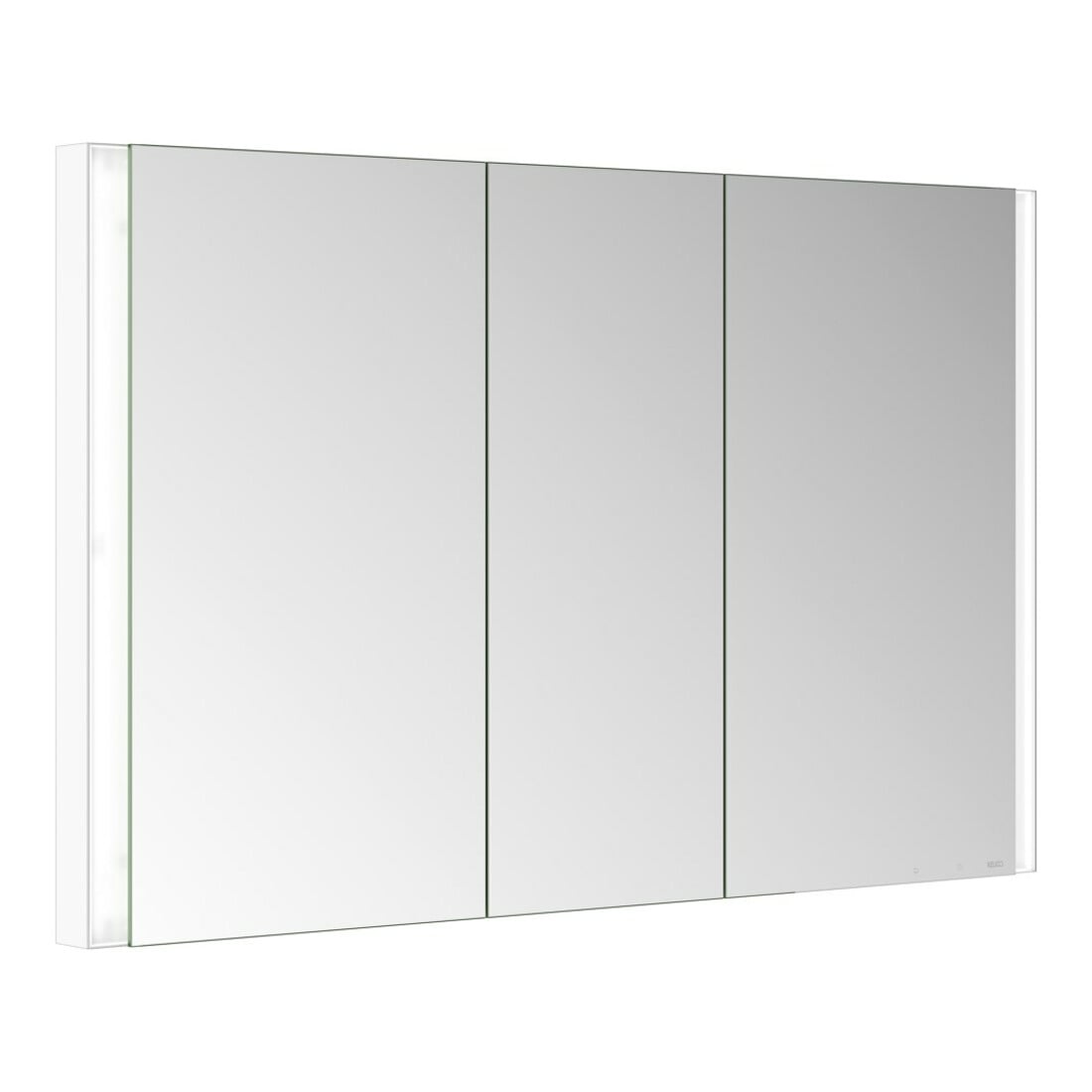 Keuco Armoire miroir 3 portes Somaris 120x71x11,5cm, BL, miroir chauffant, blanc mat