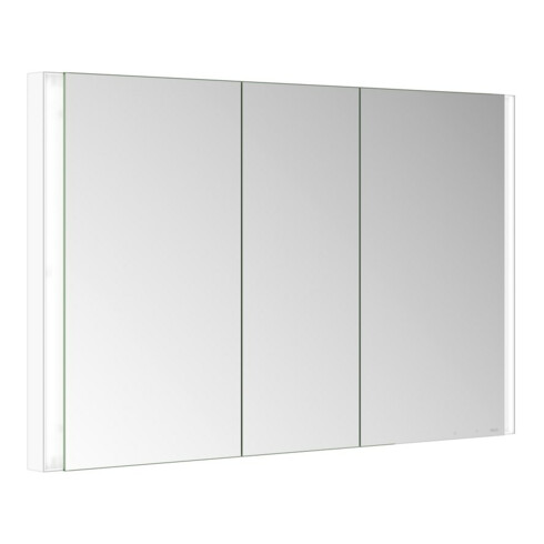 Keuco Armoire miroir 3 portes Somaris 120x71x11,5cm, BL, miroir chauffant, blanc mat