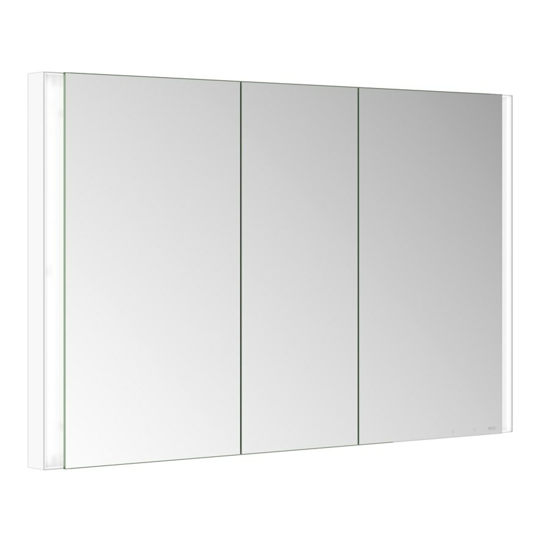 Keuco Armoire miroir 3 portes Somaris 120x71x11,5cm, BL, miroir chauffant, blanc mat