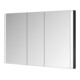 Keuco Armoire miroir 3 portes Somaris 120x71x11,5cm, BL, miroir chauffant, noir mat-5