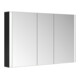 Keuco Armoire miroir 3 portes Somaris 120x71x12,7 cm, applique murale, noir mat-2