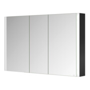 Keuco Armoire miroir 3 portes Somaris 120x71x12,7 cm, applique murale, noir mat-4