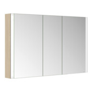 Keuco Armoire miroir 3 portes Somaris 120x71x12,7cm, applique, décor chêne clair