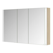 Keuco Armoire miroir 3 portes Somaris 120x71x12,7cm, applique, décor chêne clair-2