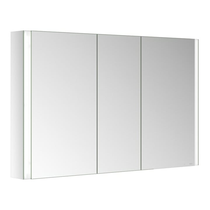 Keuco Armoire miroir 3 portes Somaris 120x71x12,7cm, applique murale, miroir intégral