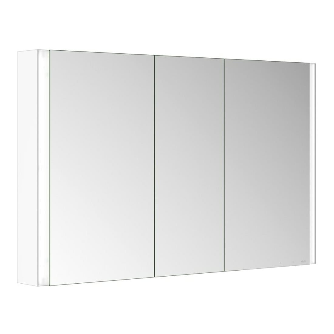 Keuco Armoire miroir 3 portes Somaris 120x71x12,7cm, WV, Éclairage miroir, blanc mat