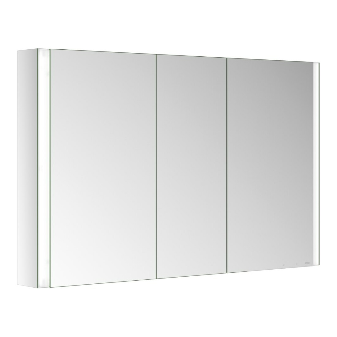 Keuco Armoire miroir 3 portes Somaris 120x71x12,7cm, WV, éclairage miroir, fumé