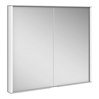 Keuco Armoire miroir Royal Match 800x700x160mm, si-élox, BL, 2 portes battantes