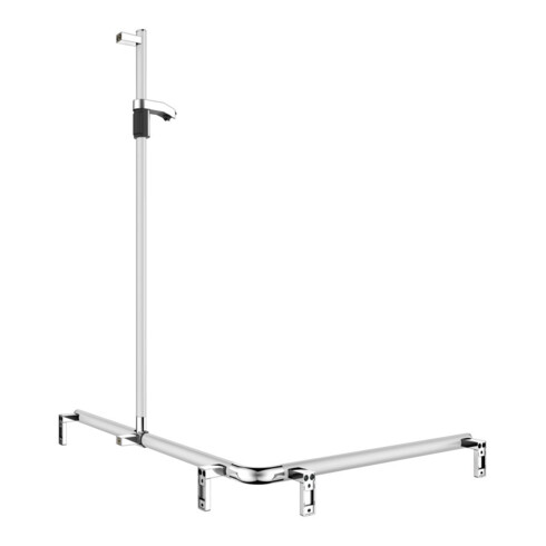 Keuco AXESS AL Barre de douche si-el/vc, 1150/850 mm, avec support mural, droite