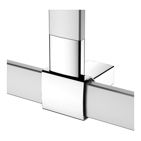 Keuco AXESS AL Barre de douche si-el/vc, 1150/850 mm, avec support mural, droite