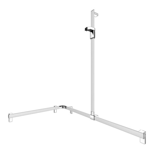 Keuco AXESS AL Barre de douche si-el/vc, 1150/850 mm, avec support mural, droite