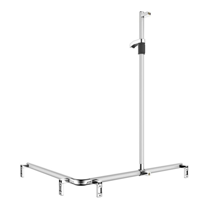 Keuco AXESS AL poignée de douche si-el/vc, 850/1150 mm, avec support mural, version gauche