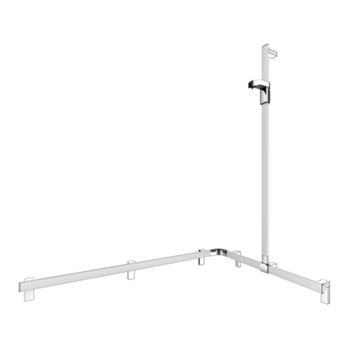 Keuco AXESS AL poignée de douche si-el/vc, 850/1150mm, avec support mural, droite