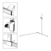 Keuco AXESS AL poignée de douche si-el/vc, 850/1150mm, avec support mural, droite-2