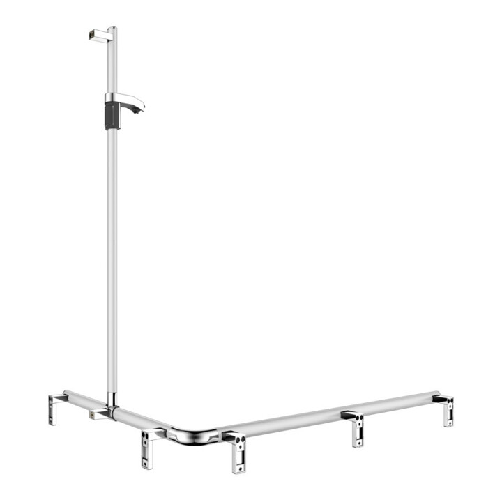 Keuco AXESS AL poignée de douche si-el/vc, 850/1150mm, avec support mural, droite