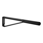 Keuco AXESS Barre d'appui rabattable WC noir mat/noir, 850 mm