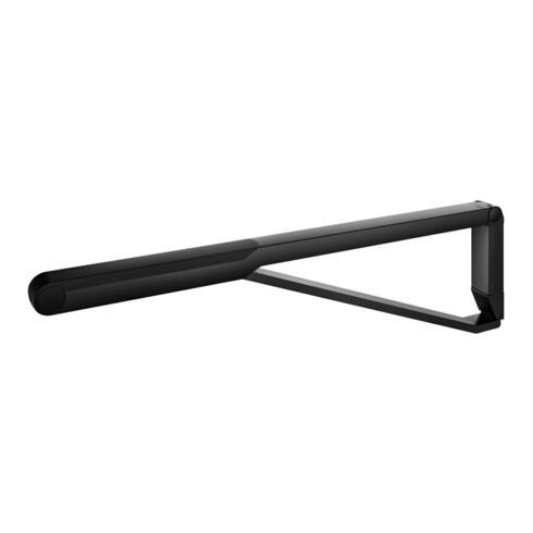 Keuco AXESS Barre d'appui rabattable WC noir mat/noir, 850 mm