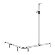 Keuco AXESS Barre de douche AL si-el/vc, 1150/1150mm, avec support, gauche AF