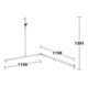 Keuco AXESS Barre de douche AL si-el/vc, 1150/1150mm, avec support, gauche AF-4