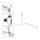 Keuco AXESS Barre de douche AL si-el/vc, 1150/1150mm, avec support, gauche AF-5