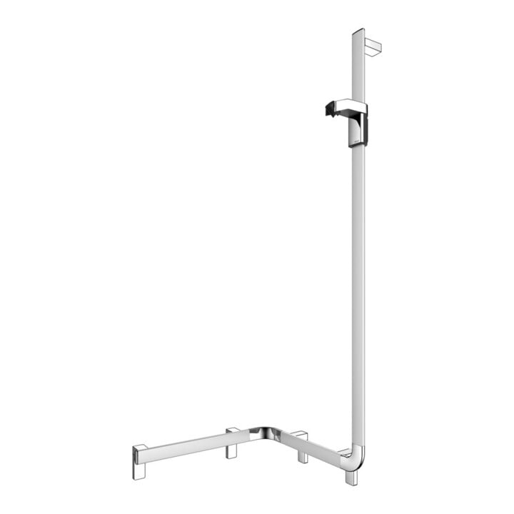 Keuco AXESS Barre de douche AL si-el/vc, 550 mm, avec support mural, droite