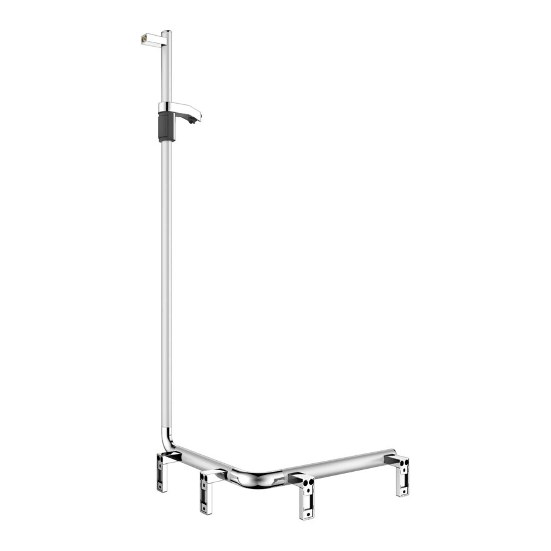 Keuco AXESS Barre de douche AL si-el/vc, 550 mm, avec support mural, droite