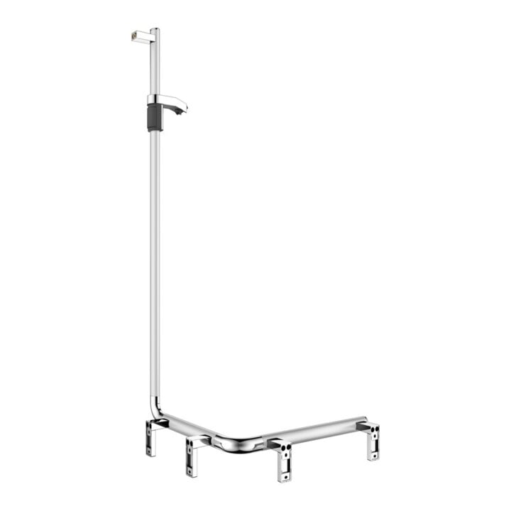 Keuco AXESS Barre de douche AL si-el/vc, 550 mm, avec support mural, droite