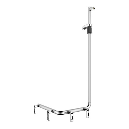 Keuco AXESS Barre de douche AL si-el/vc, 550 mm, avec support, version gauche