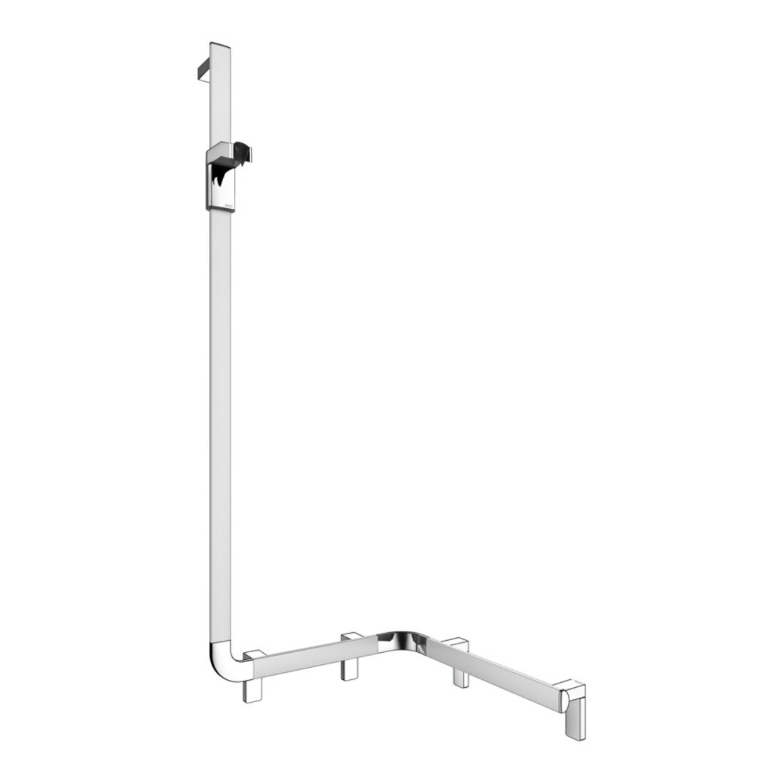Keuco AXESS Barre de douche AL si-el/vc, 550 mm, avec support, version gauche