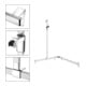 Keuco AXESS Barre de douche AL si-el/vc, 850/850 mm, avec support mural, version gauche-2