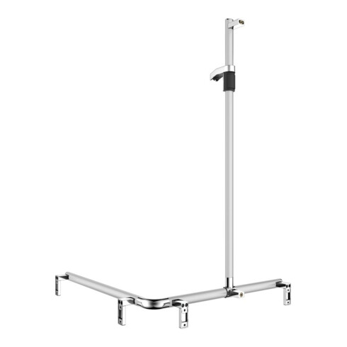 Keuco AXESS Barre de douche AL si-el/vc, 850/850 mm, avec support mural, version gauche