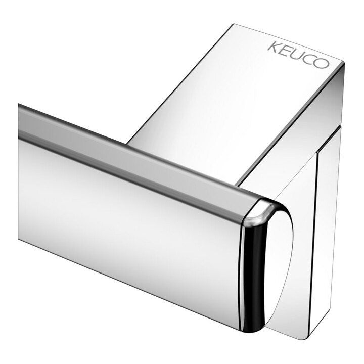 Keuco AXESS Barre de douche AL si-el/vc, 850/850 mm, avec support mural, version gauche