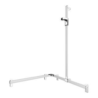 Keuco AXESS Barre de douche AL si-el/vc, 850/850mm, avec support, version droite