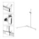 Keuco AXESS Barre de douche AL si-el/vc, 850/850mm, avec support, version droite-4