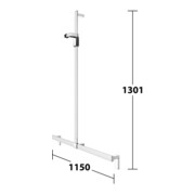 Keuco AXESS Barre de douche alu si-élox/vc, 1150 mm, avec barre de douche-2