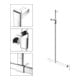 Keuco AXESS barre de douche chromée, 1000 mm, avec support de douche