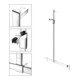 Keuco AXESS barre de douche chromée, 1150 mm, avec support de douche