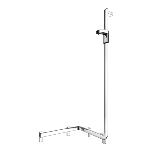 Keuco AXESS Barre de douche chromée, 550 mm, avec barre de douche, côté droit